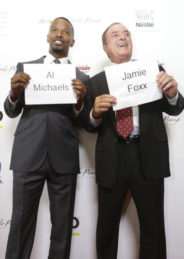Jammie Foxx and Al Michaels