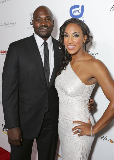 Radio personality Marcellus Wiley with Wife